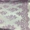 1 Yard Lilac Sequin Lace Fabric 54" Wide Polyester Mesh with Embroidery & Sequins for Bridal & Evening Wear